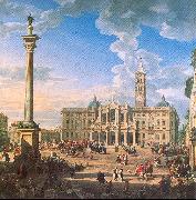 Panini, Giovanni Paolo The Plaza and Church of St. Maria Maggiore USA oil painting artist